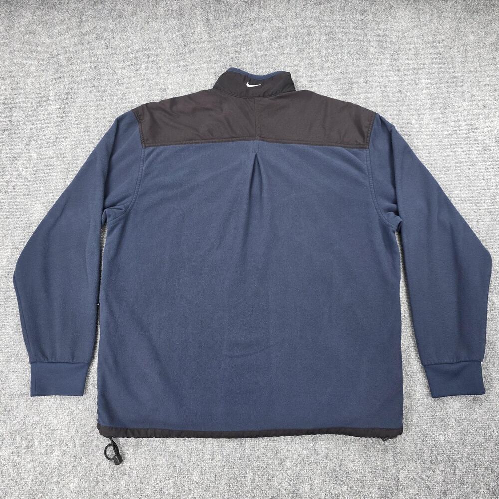 Nike Golf Jacket Mens Large Blue Therma-FIT 1/4 Zip Fleece Pullover Vintage Y2K - Picture 4 of 16